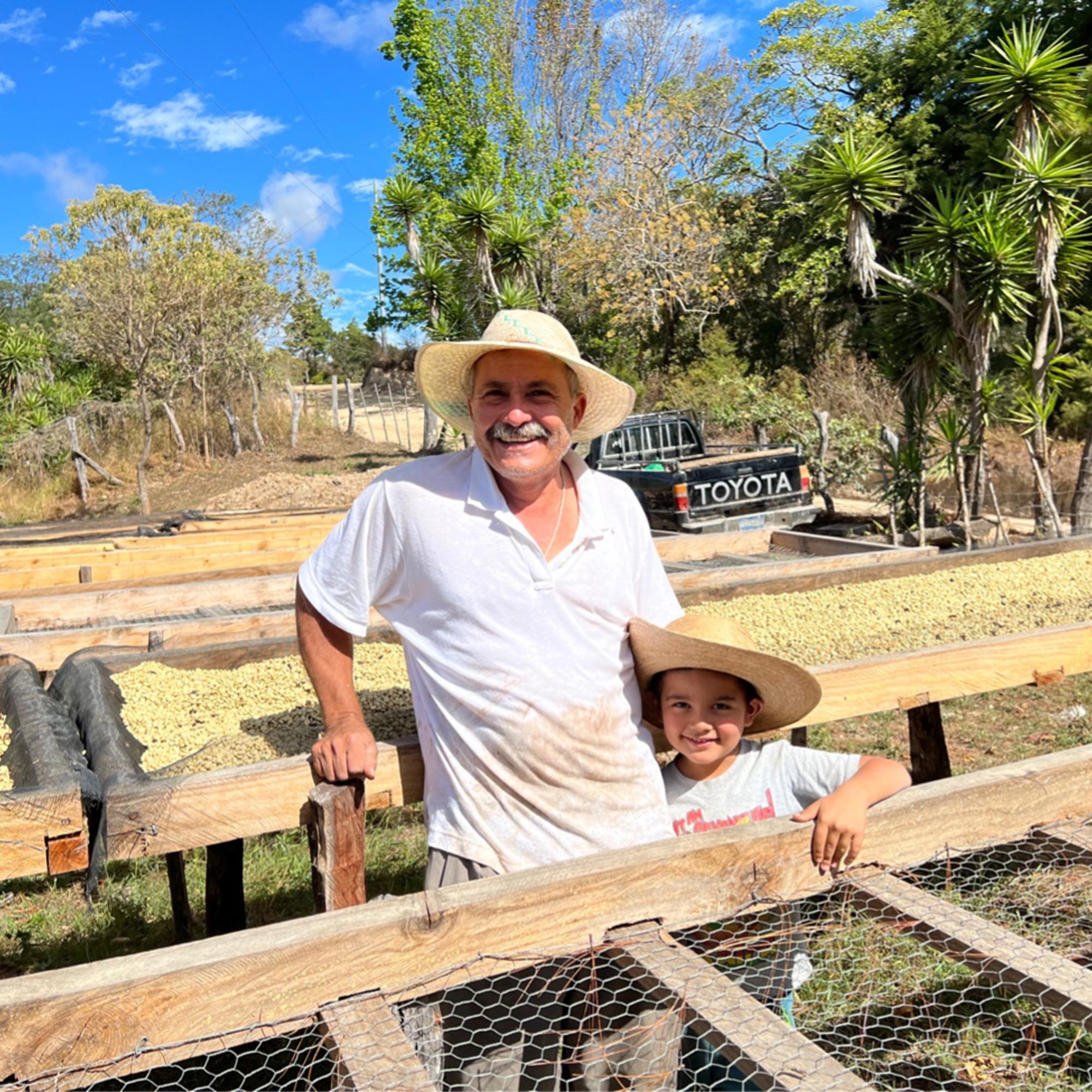 Coffee Farmer Jose Ovidio and his son from El Salvador